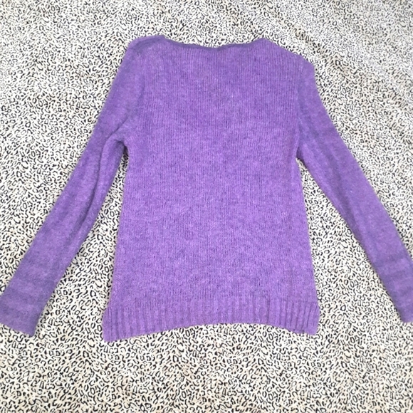 🔥Dusty Purple Metalic Star Collared Sweater/S - Picture 6 of 7